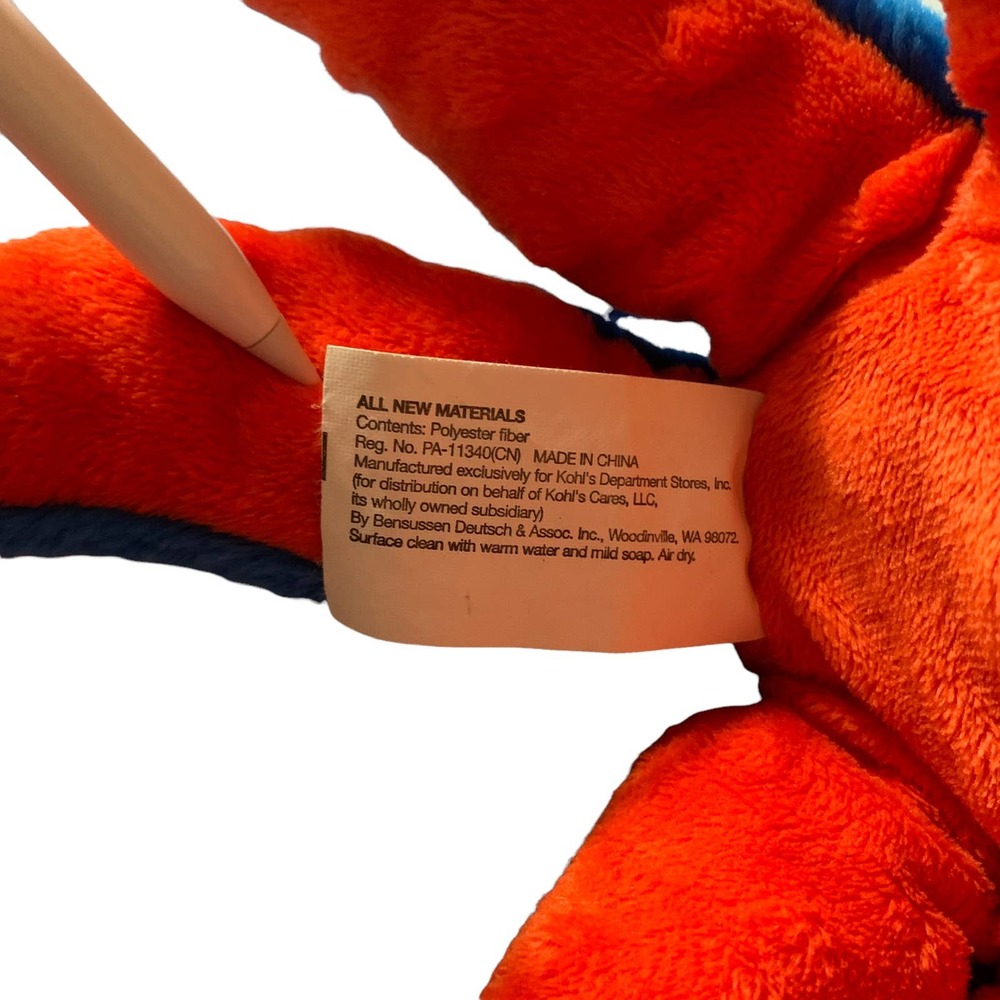 Kohls Care Blue and Orange Octopus 2008 The Pout Pout Fish - Picture 7 of 7